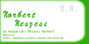 norbert meszesi business card